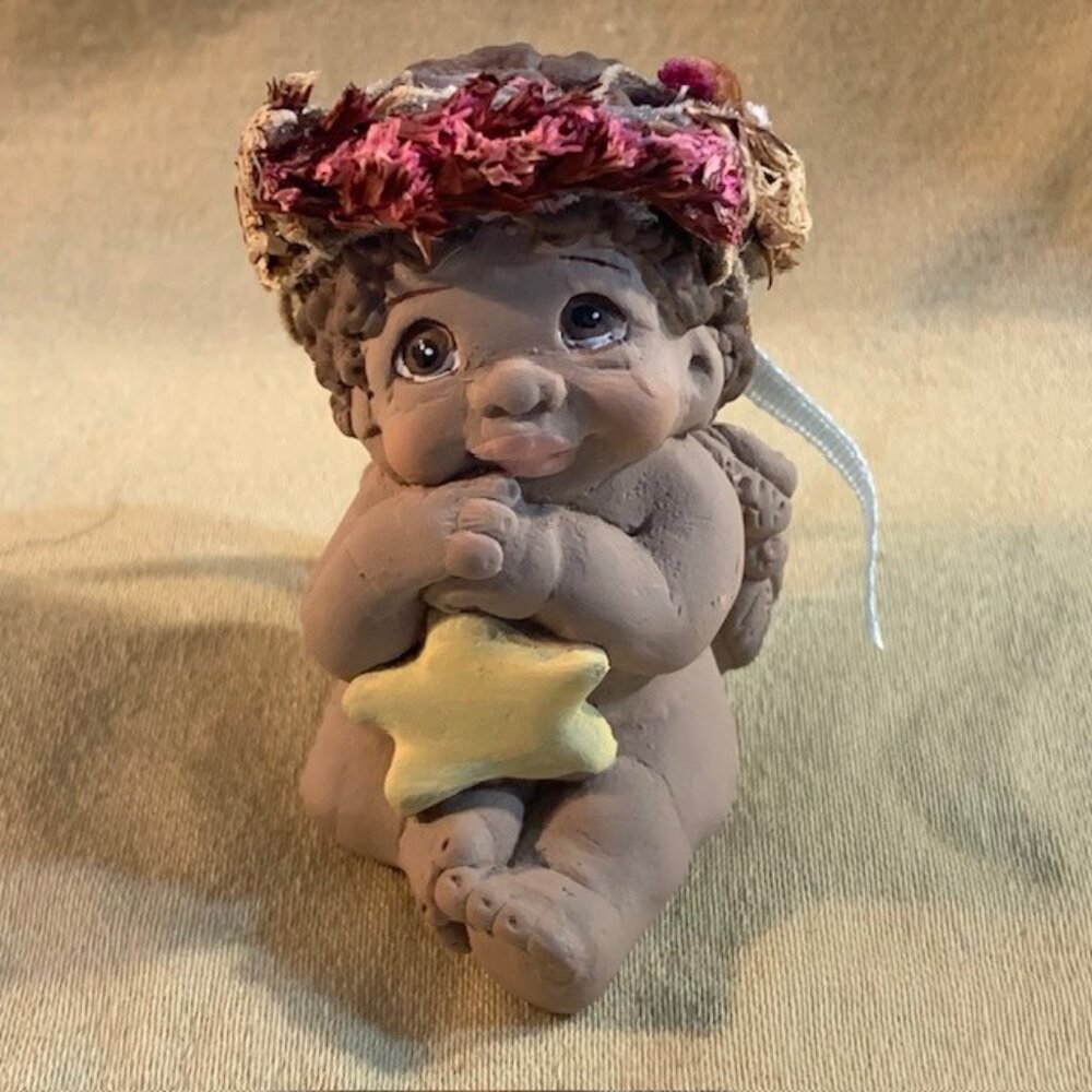 Dreamsicle Starlight Starbright Brown Angel Cherub Figurine 1995